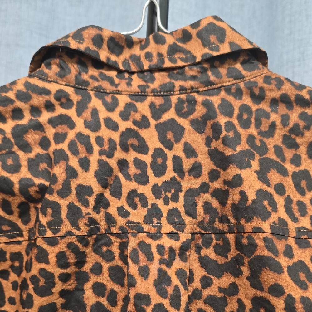 Talbots Brown and Black Animal Print Shirt - Picture 11 of 14